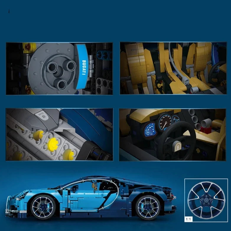 Constrói o Bugatti Chiron – Blocos de Construção Avançado (3599 Peças) Constrói o Bugatti Chiron – Blocos de Construção Avançado (3599 Peças)